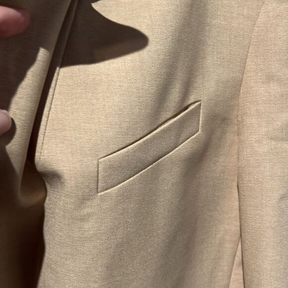 ASOS Tan/Gold Lined‎ Oversized Fit (see measurements) Blazer Size 6 NWT - Picture 11 of 15